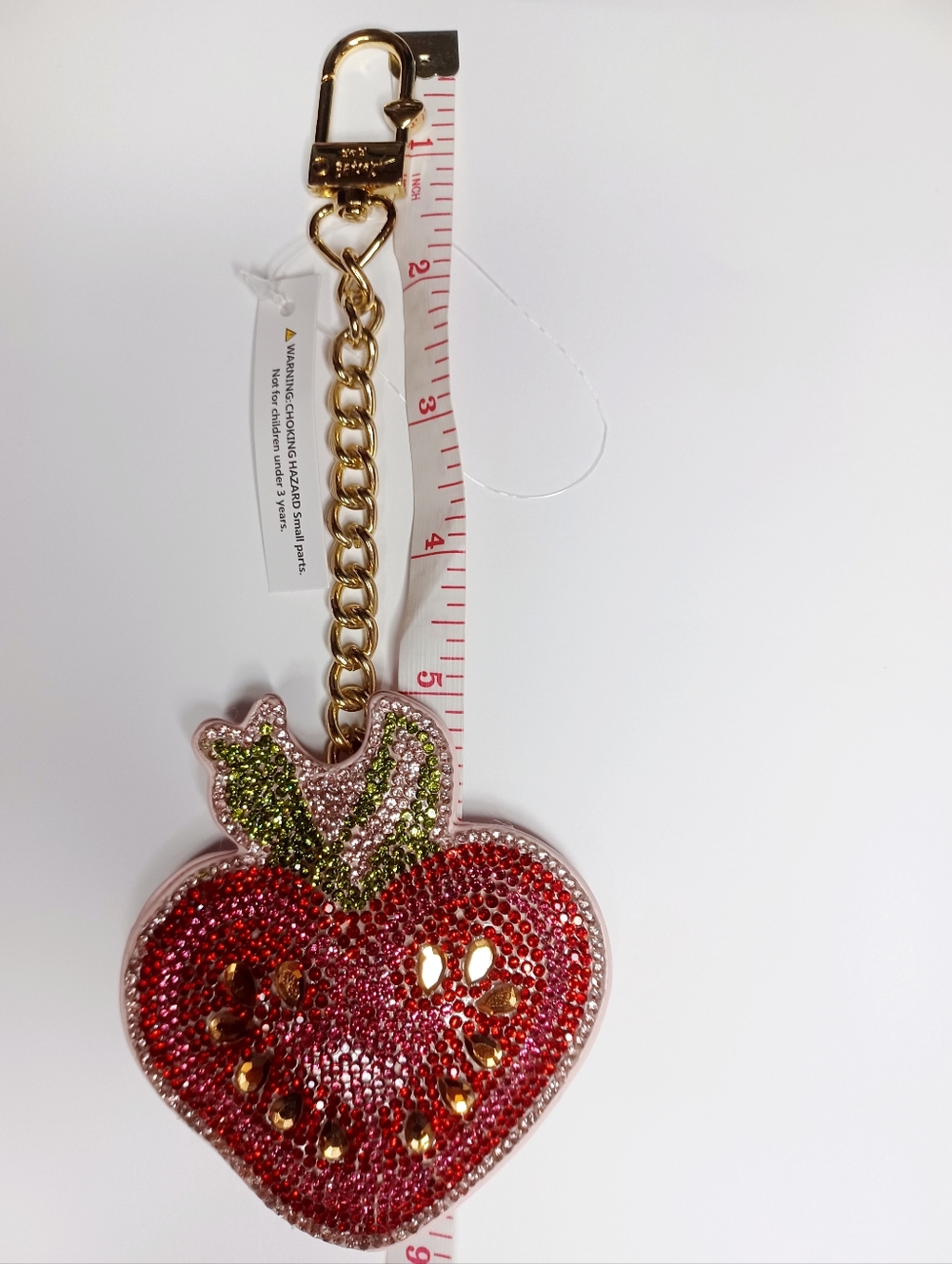 Betsey Johnson Sparkling Strawberry Bagcharm Charm NWOT - Picture 2 of 4